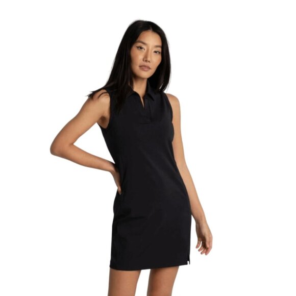 Lole Dresses & Skirts - Lole Adisa Sleeveless Polo Dress | Tech Lab | Black Activewear Dress | Size M